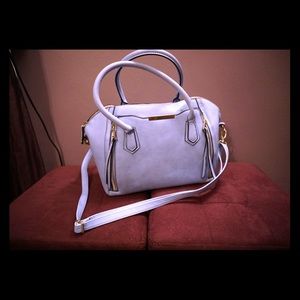 Baby Blue Mossimo Satchel Bag with Gold Details